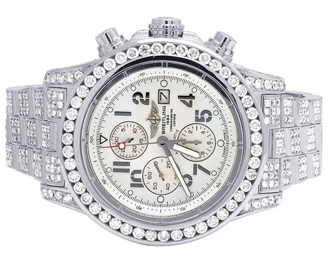 custom breitling diamond bezel|breitling diamond bezel price.